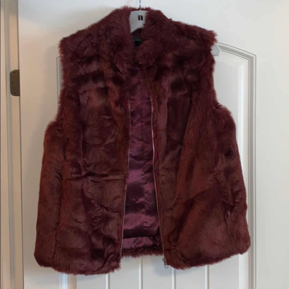 J Crew faux fur vest NWOT
